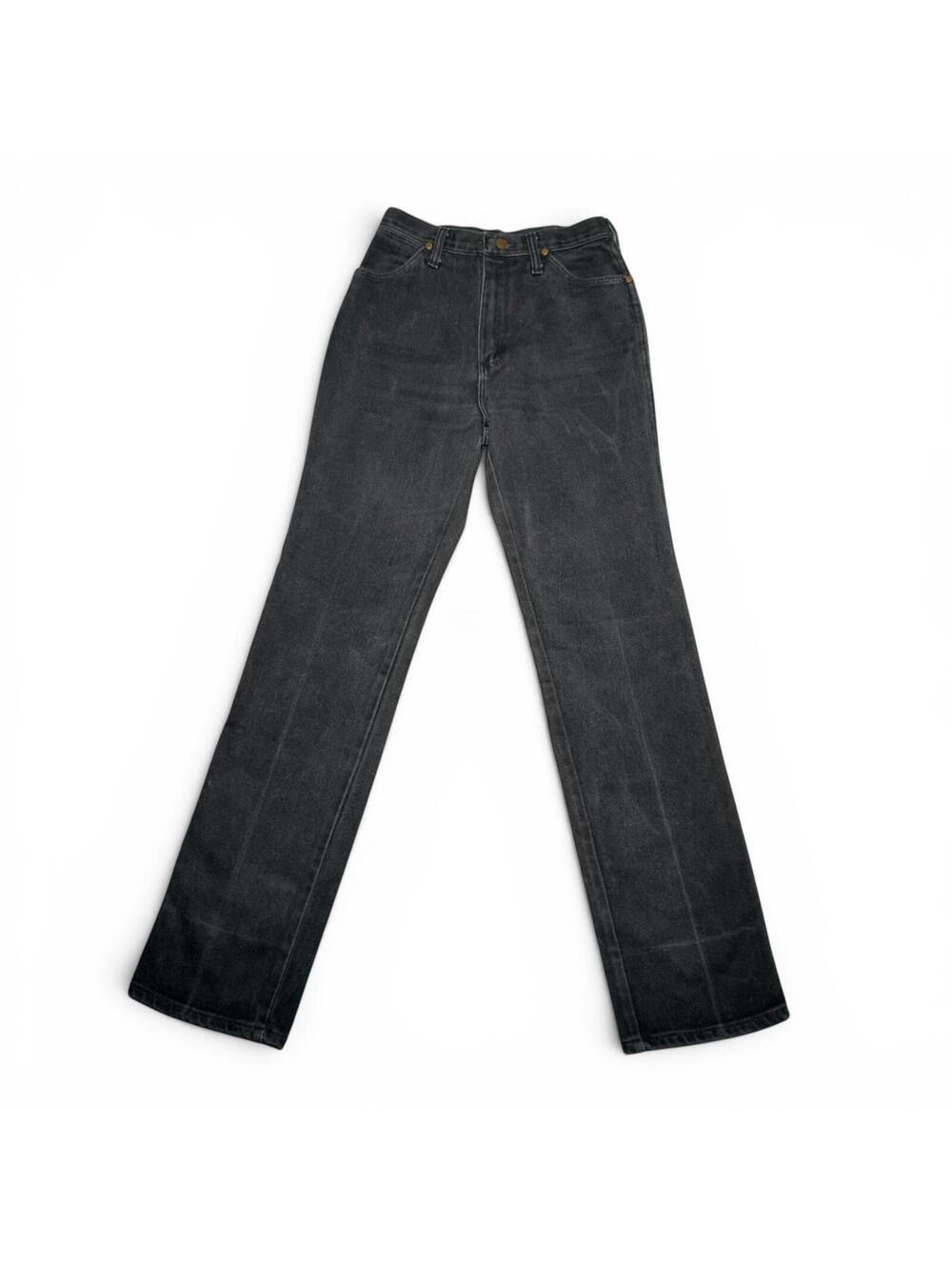 Vintage Wrangler Black Straight Leg Jeans Size 12 x 34